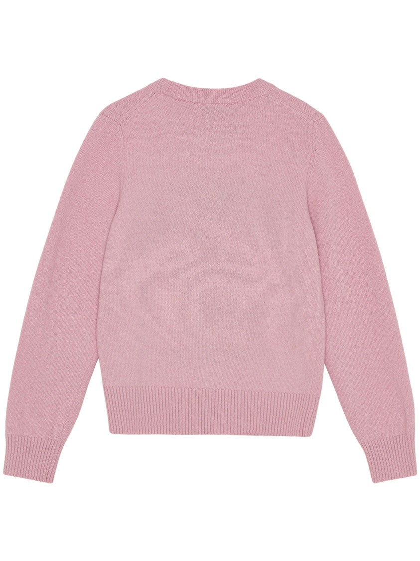 Ganni Poodle Graphic Crewneck Sweater With Relaxed Fit