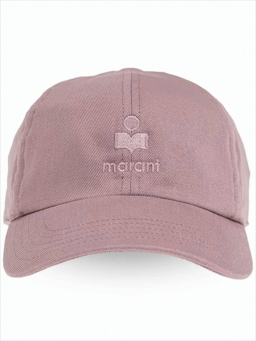 Isabel Marant Muted Mauve Cotton Cap With Curved Brim