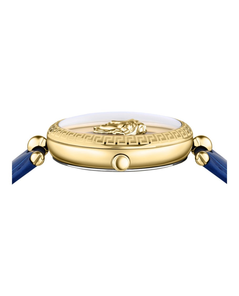 Versace Palazzo Empire Strap Watch With Blue Enamel Dial