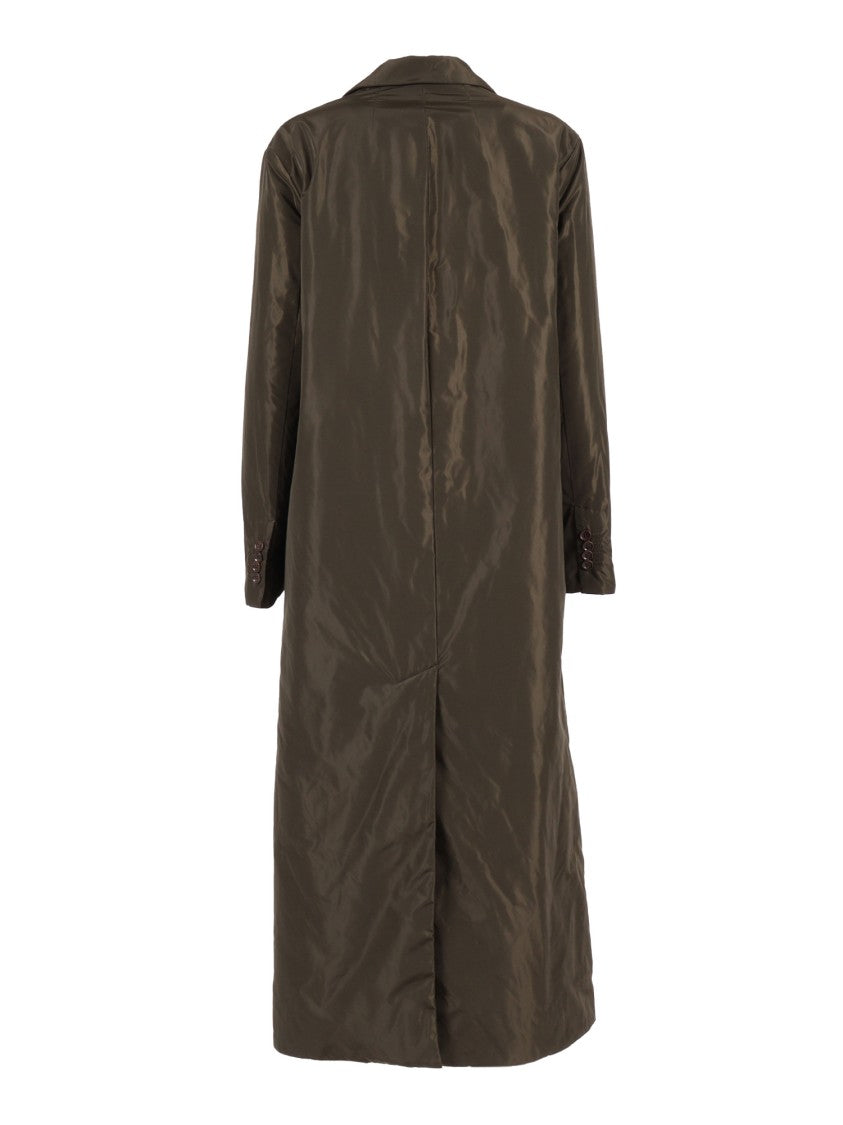 Aspesi Straight Cut Long Coat With Classic Collar