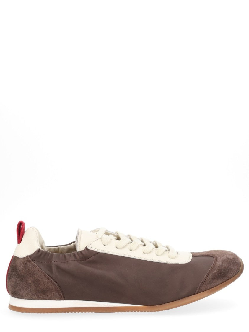 Uma Wang Leather Suede Panel Sneakers