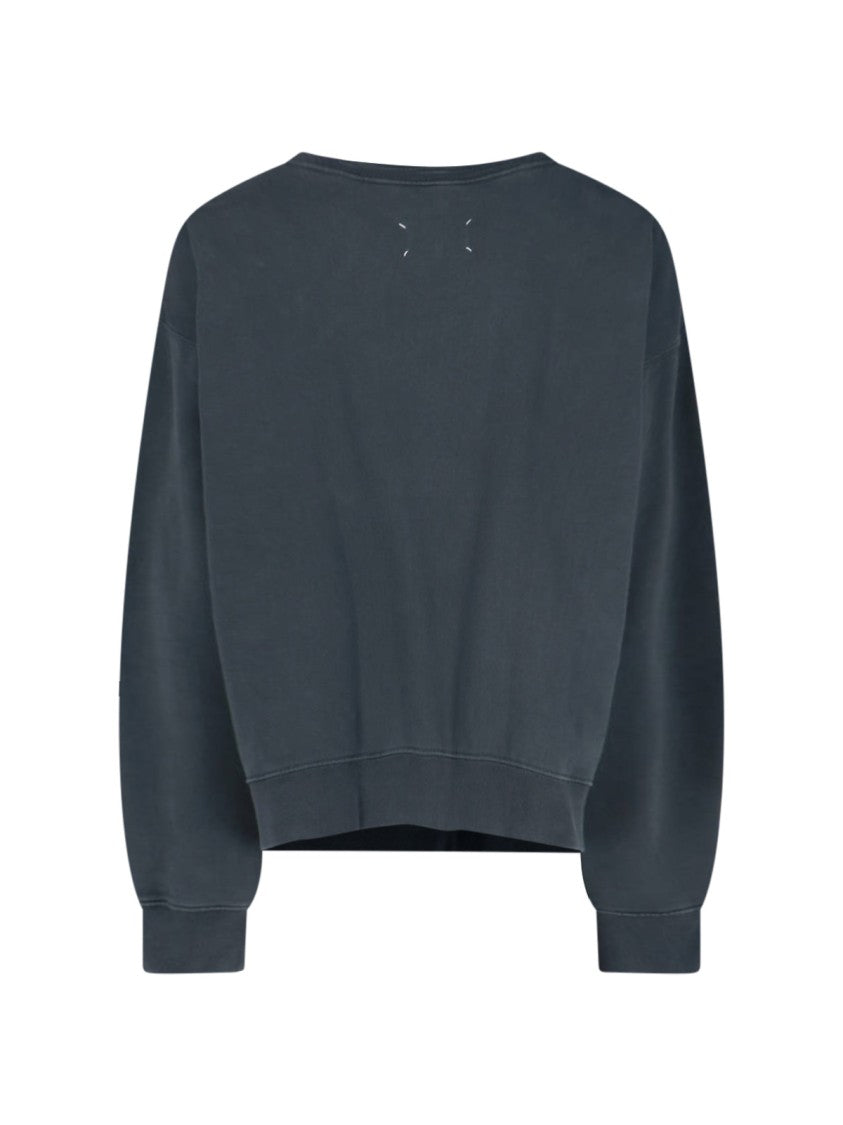 Maison Margiela Logo Crewneck Sweatshirt – Grey