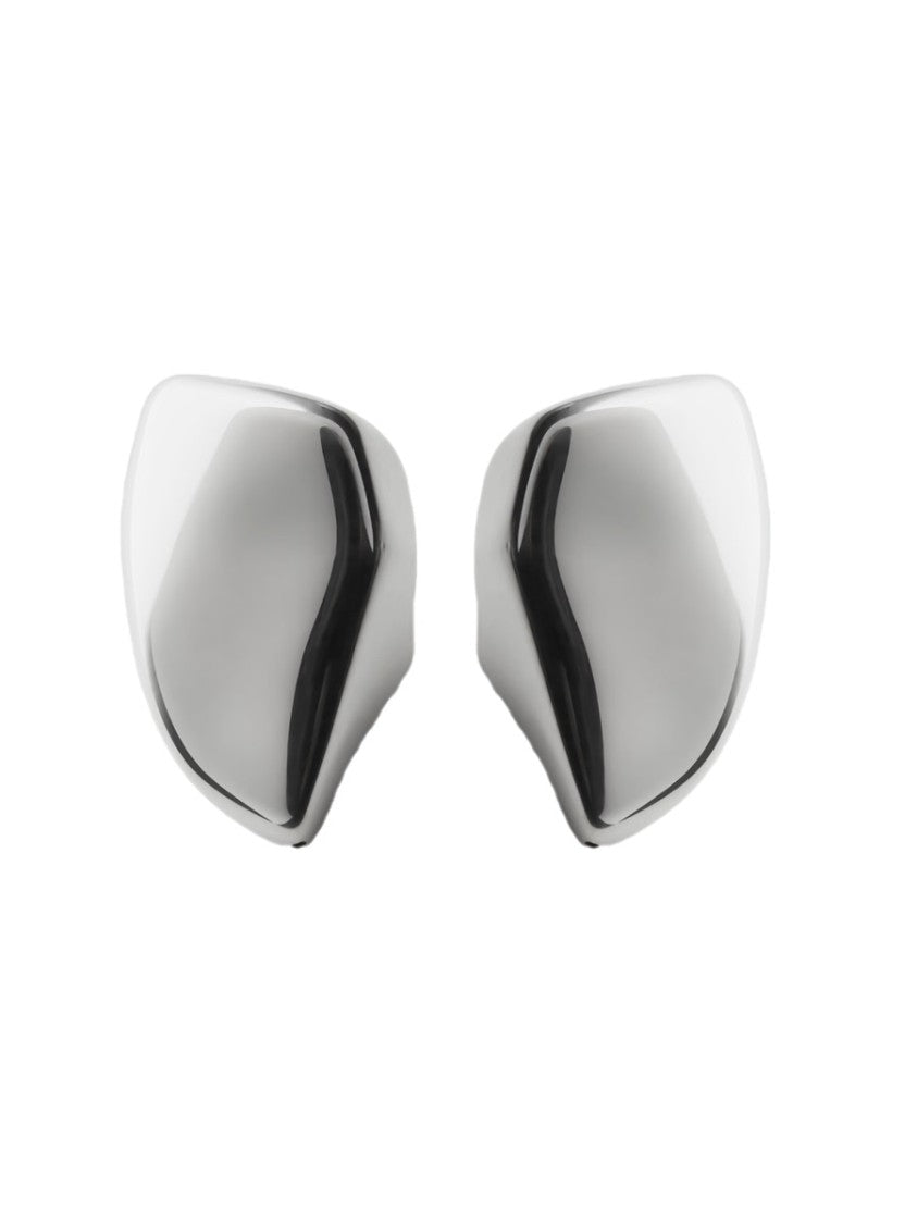 Bottega Veneta Prism Asymmetrical Silver Earrings