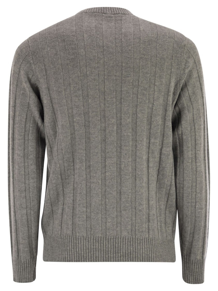 Peserico Wool And Cashmere Ribbed Jumper