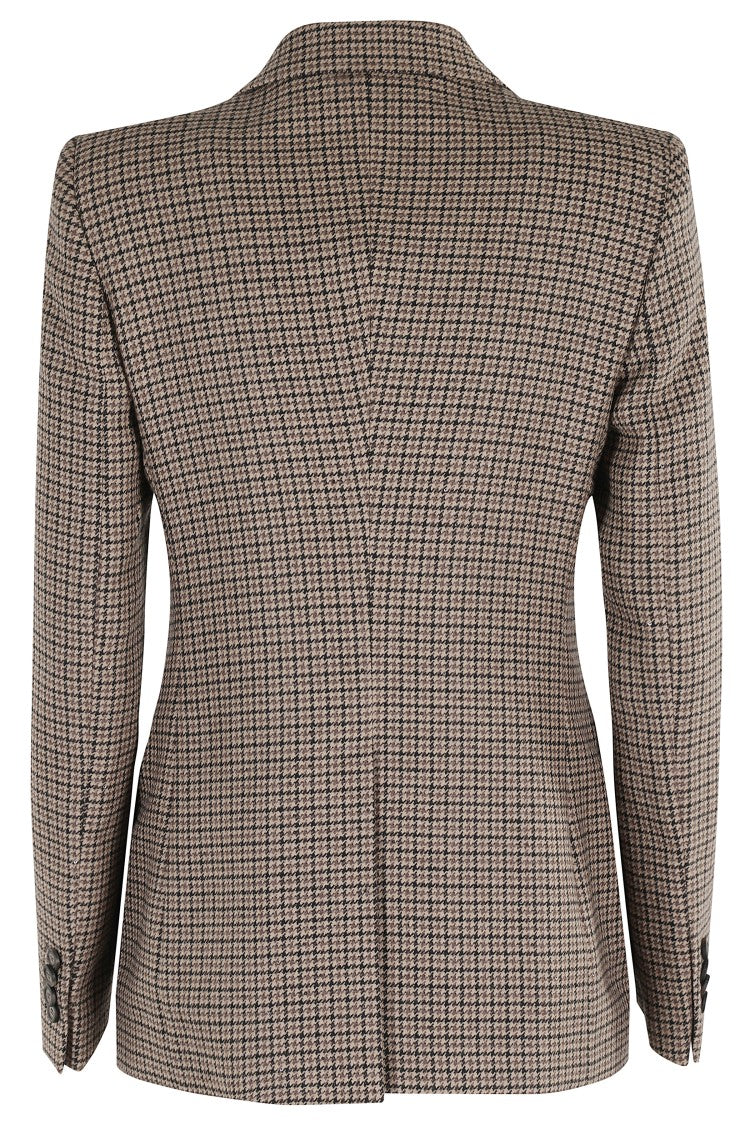 Tagliatore Double-Breasted Houndstooth Blazer With Flap Pockets