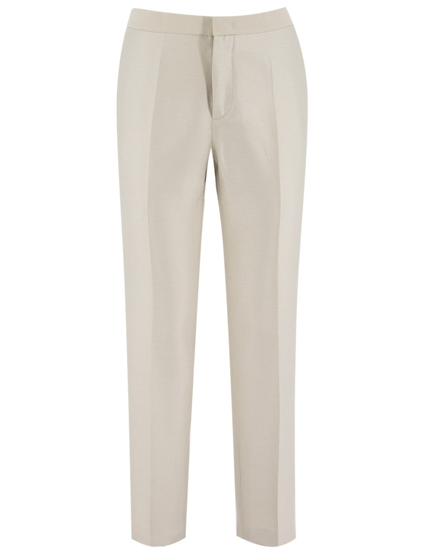 Fabiana Filippi High-Waisted Cotton And Silk Blend Trousers