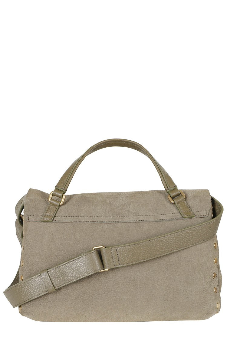 Zanellato Postina Jones Nubuck Handbag With Gold-Tone Accents