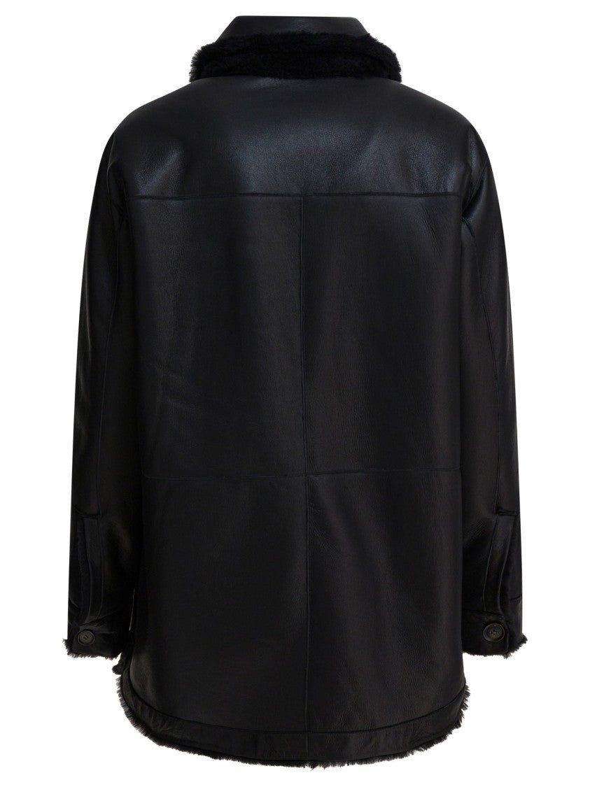 Semper Long Reversible Leather Coat
