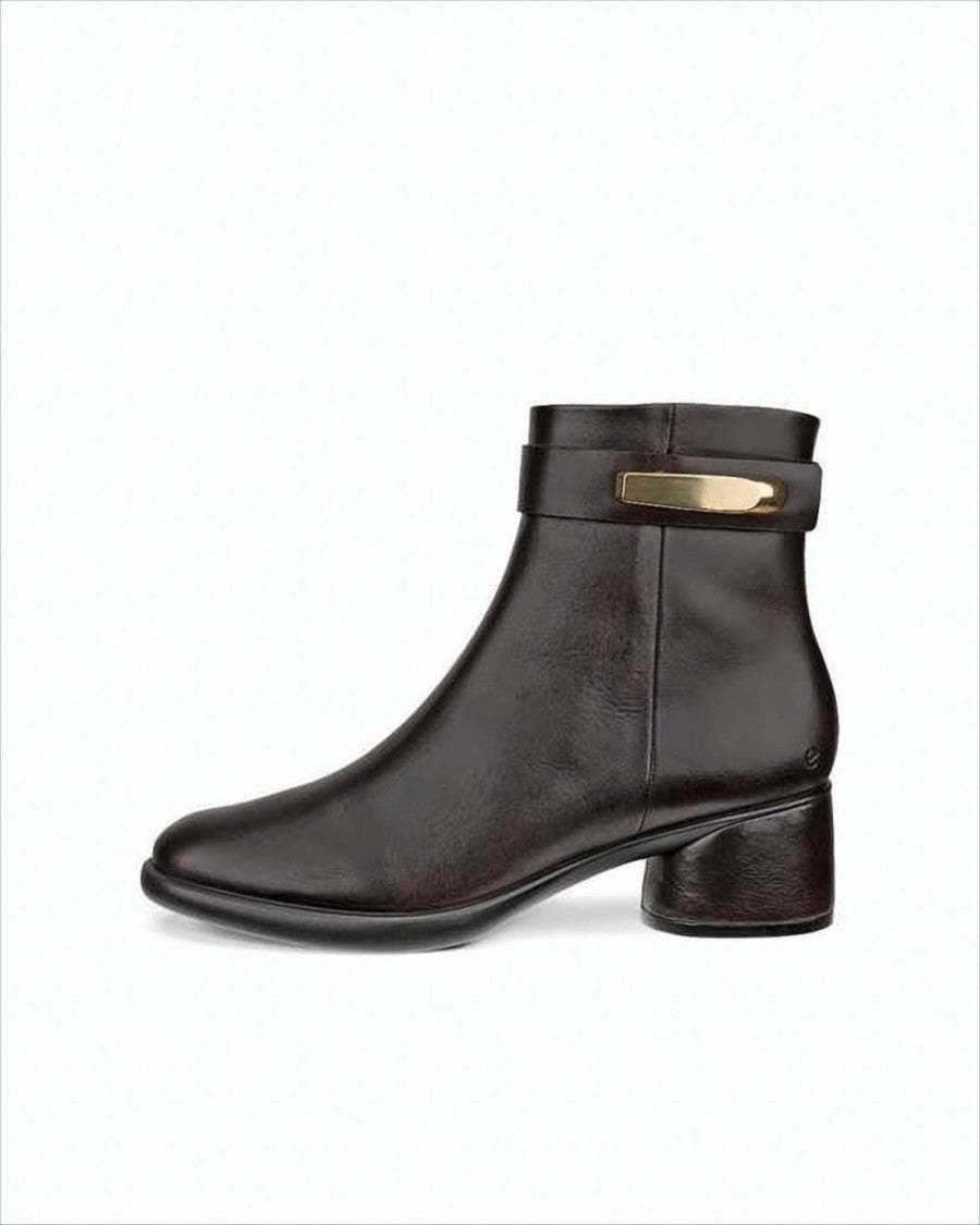 Ecco Smooth Leather Ankle Boots
