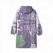 Adidas Hooded Long Jacket With Abstract Pattern