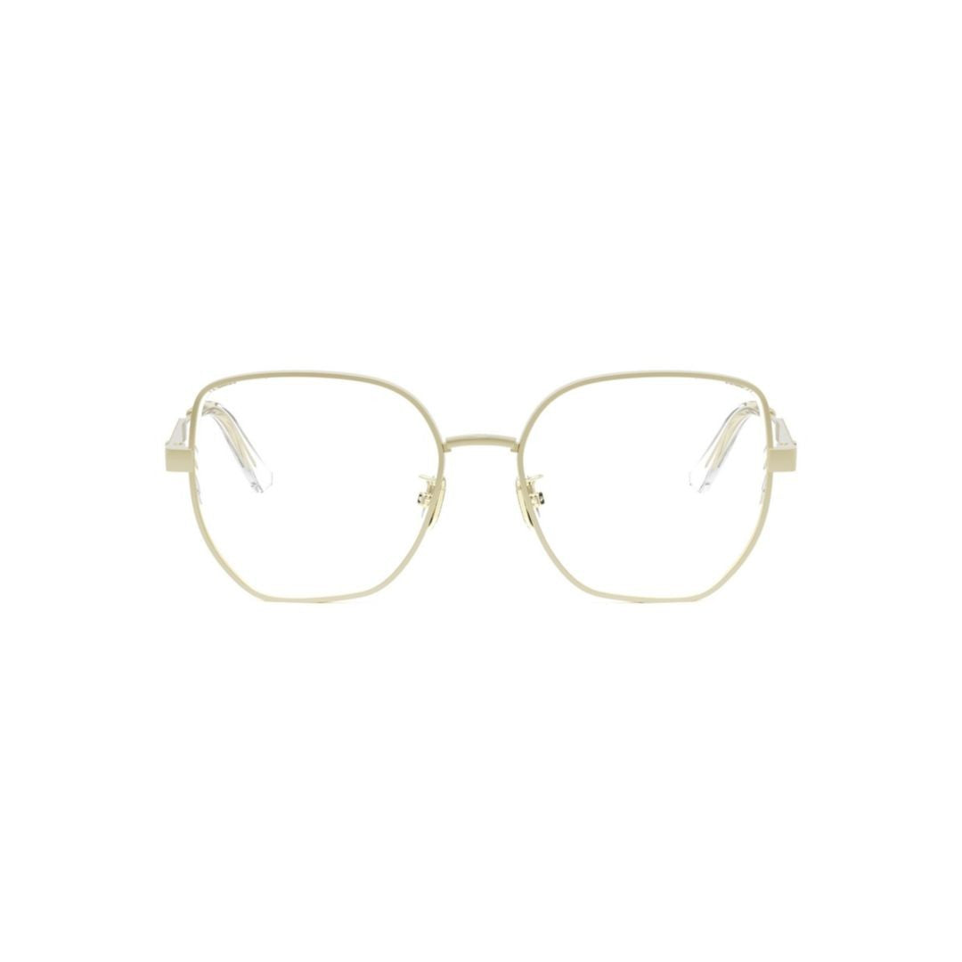 Dior Gold Cd50123u Minimalist Square Metal Eyeglasses