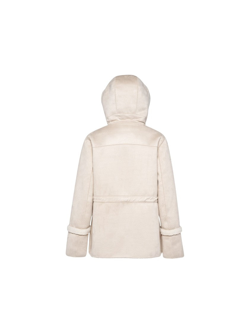 Geox Kency Textured Plush Hooded Jacket