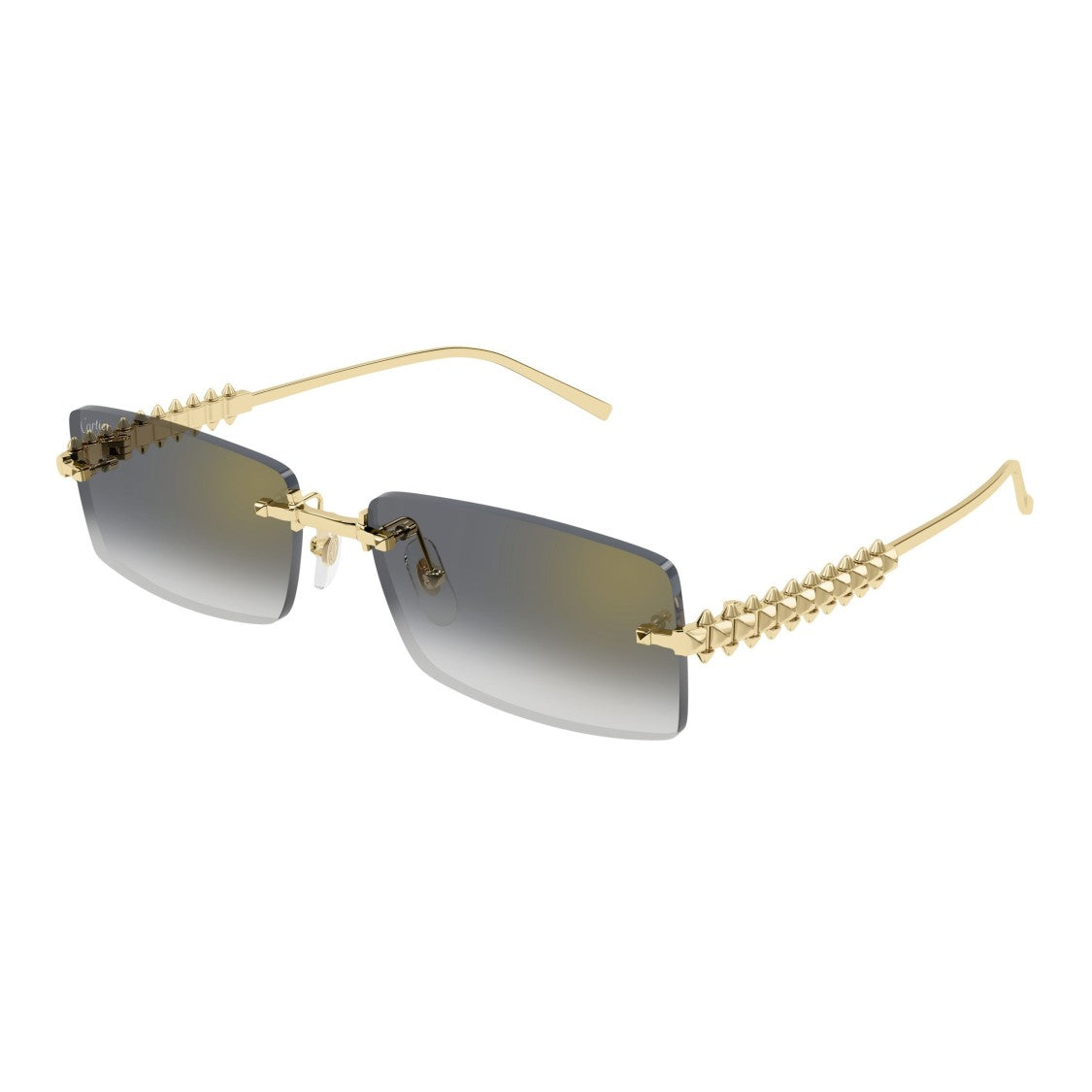 Cartier Ct0604s Rimless Rectangular Gradient Sunglasses