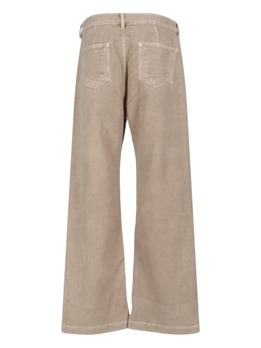 Drkshdw By Rick Owens Straight-Leg Beige Jeans With Minimalist Design