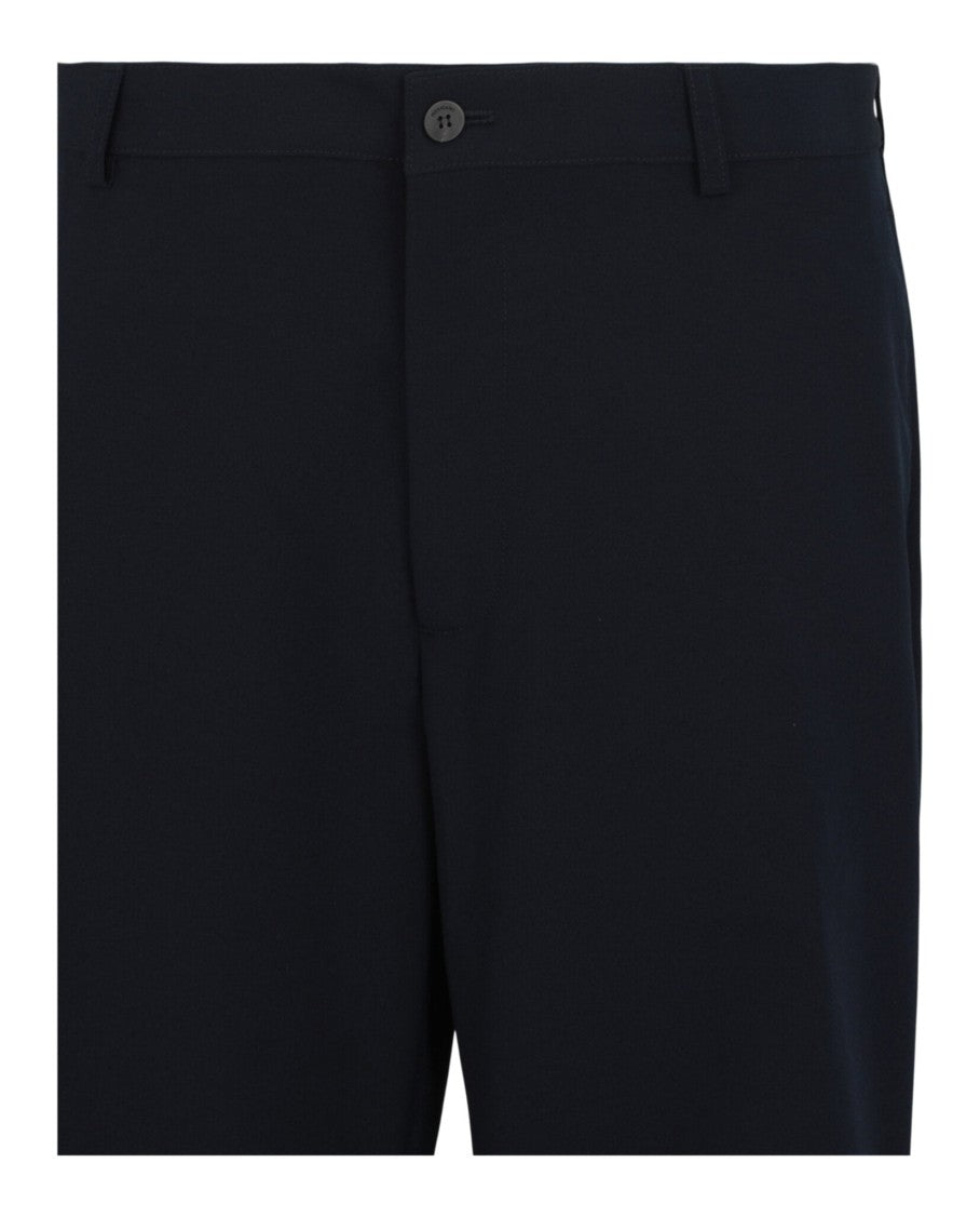 Ferragamo Mid Rise Loose Fit Straight-Leg Pants With Stitched Creases