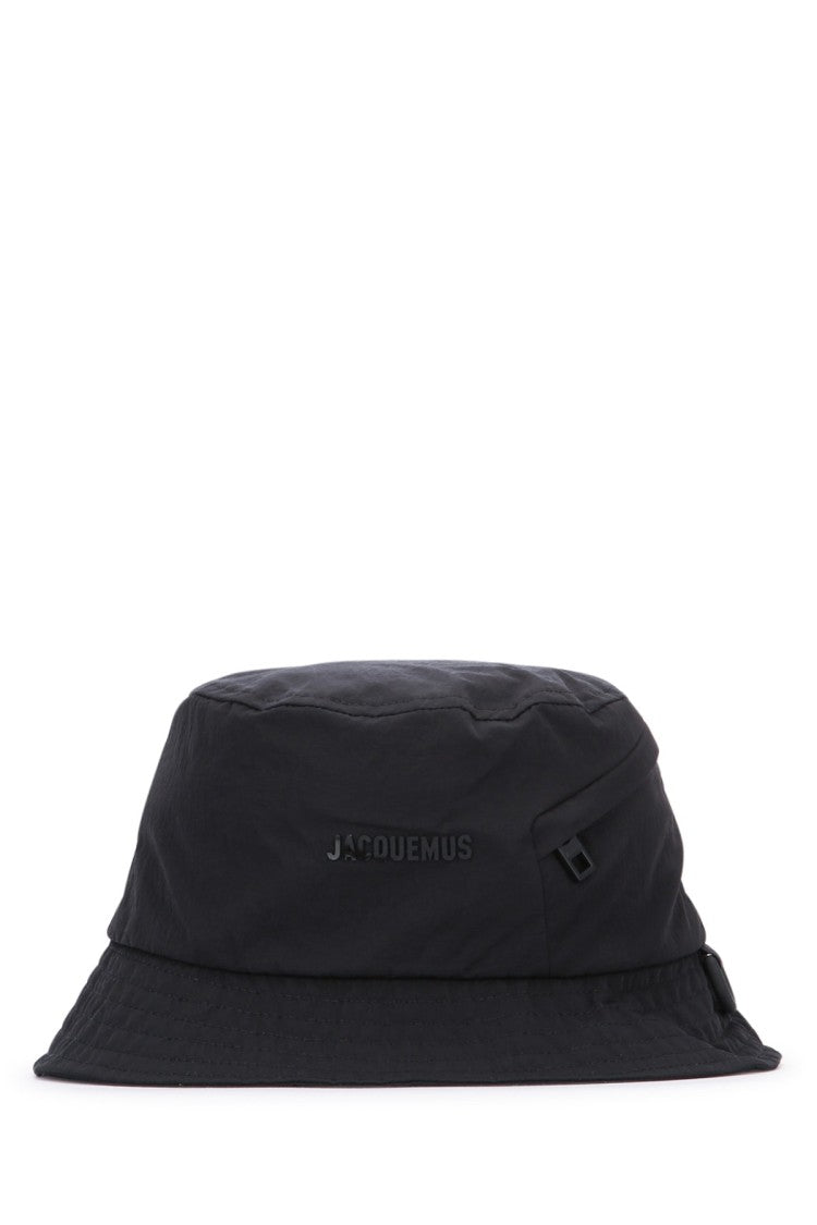 Jacquemus Structured Black Cotton Bucket Hat
