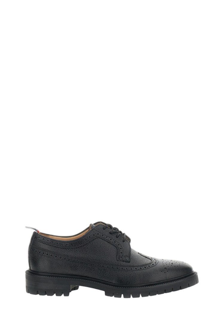 Thom Browne Pebble-Grain Leather Longwing Brogues With Wingtip Detailing