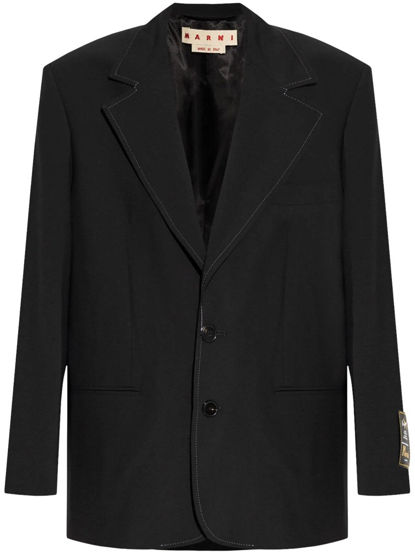 Marni A-Line Jacket With Notched Lapels
