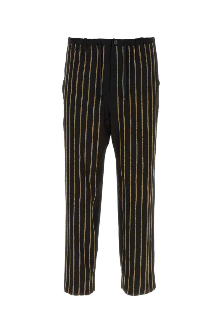 Dries Van Noten Black Viscose Blend Pant