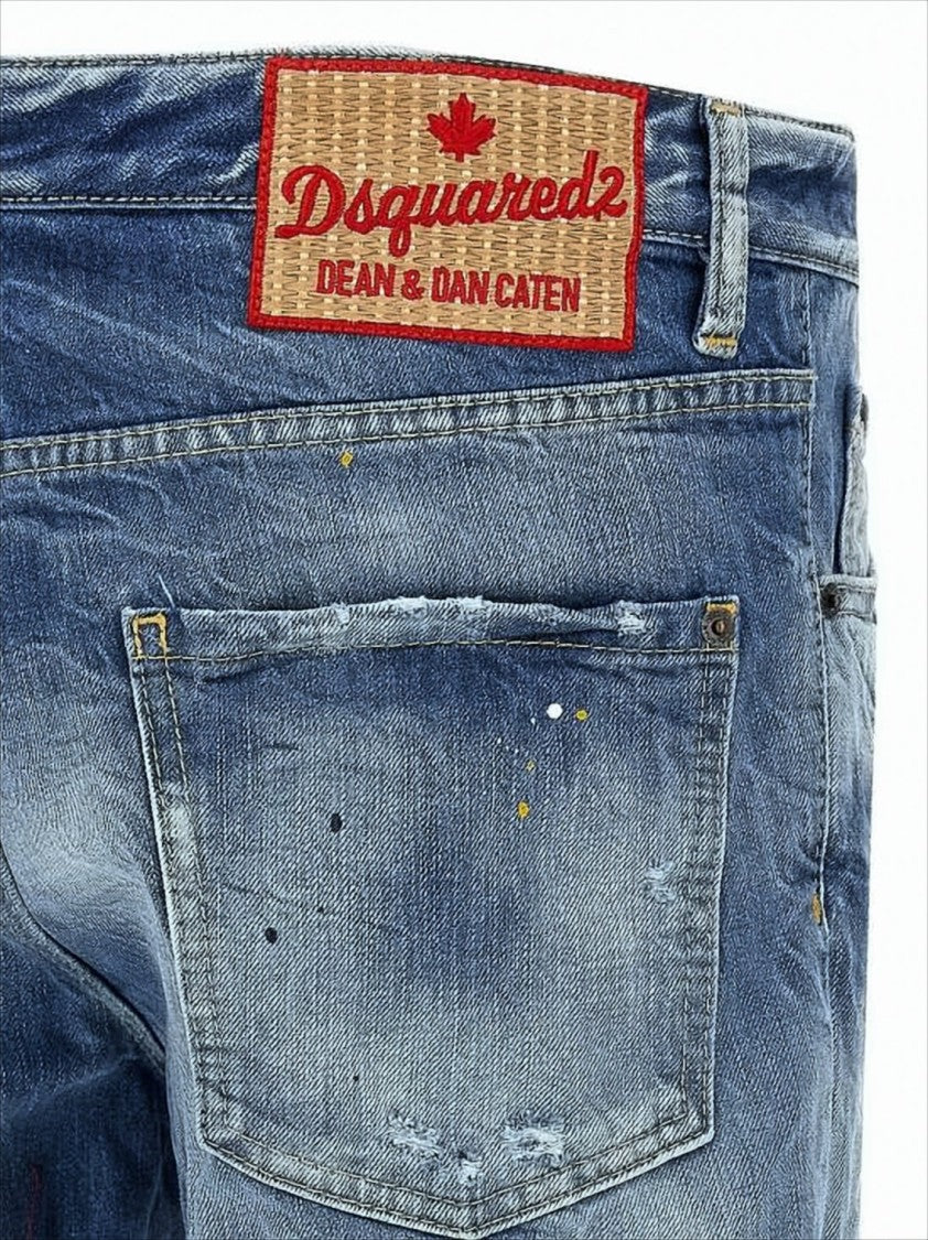 Dsquared2 Distressed Blue Denim Pants