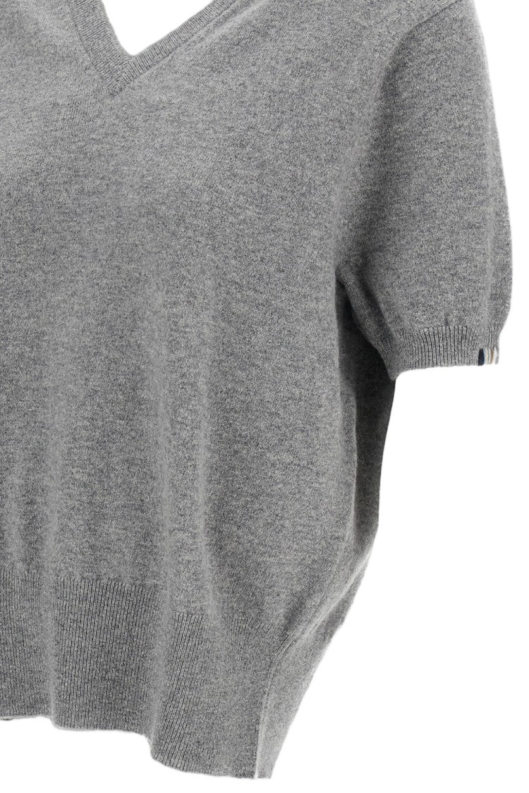 Extreme Cashmere Grey Martina Cashmere-Blend V-Neck Sweater