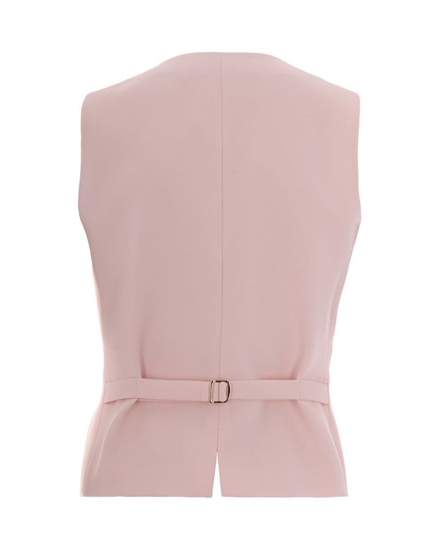 Max Mara Pink Crepe Gilet