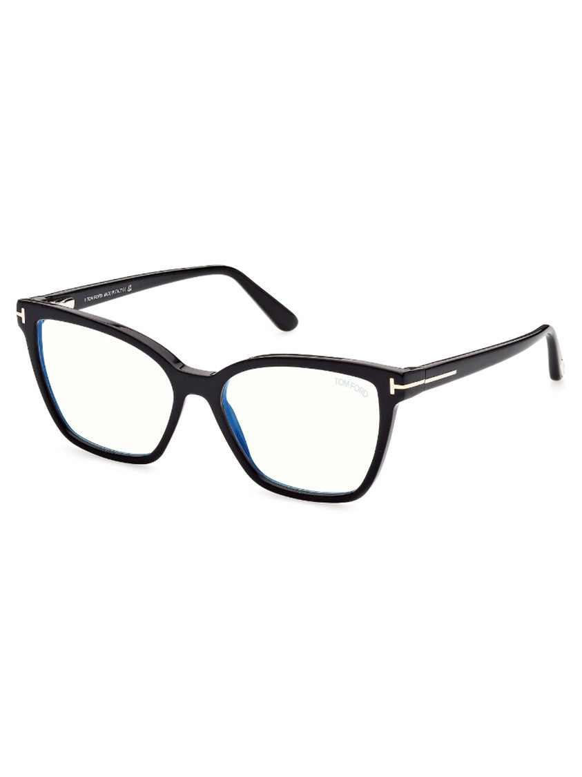 Tom Ford Rectangular Optical Frames With Glossy Black Acetate
