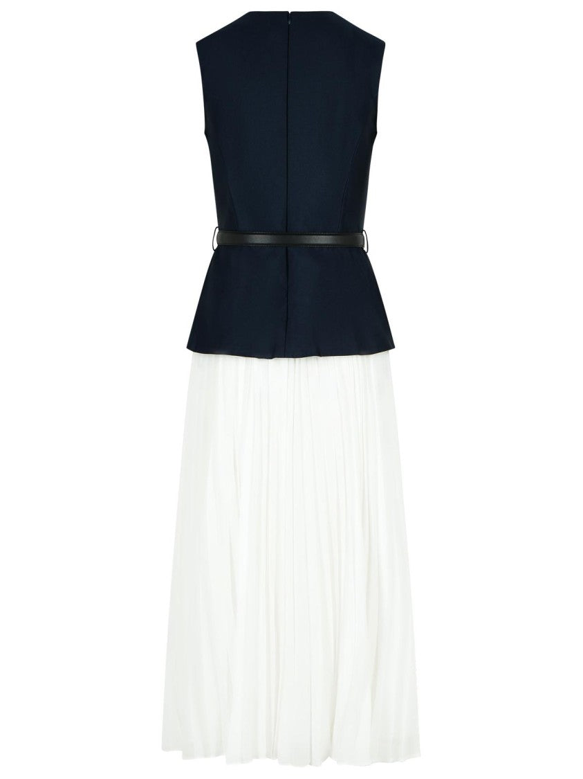 Self-Portrait Taffeta' Blue Polyester Dress