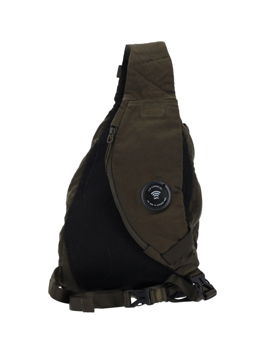 C.P. Company Green Nylon-B Drawstring Sling Backpack