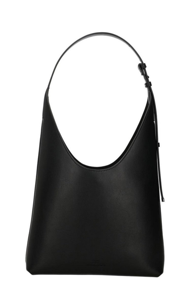 Elisabetta Franchi Black Curved Hobo Shoulder Bag