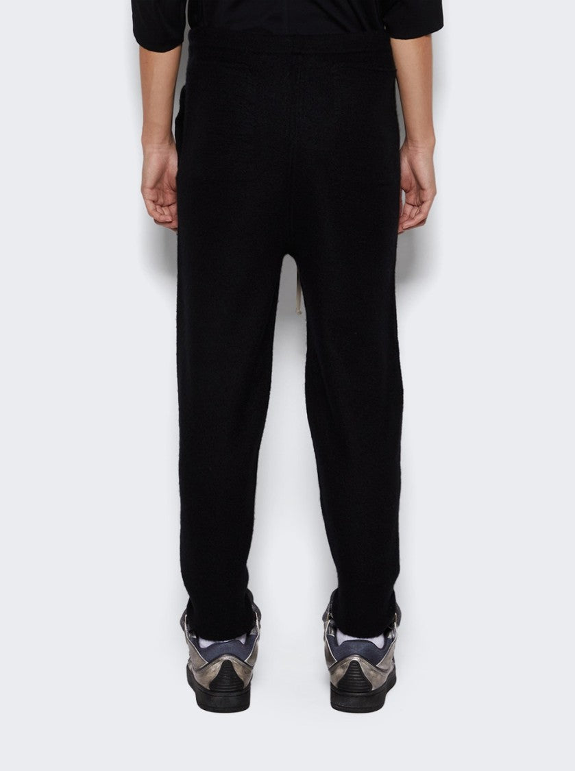 Rick Owens Relaxed Black Track Pants With Elasticated Waistband