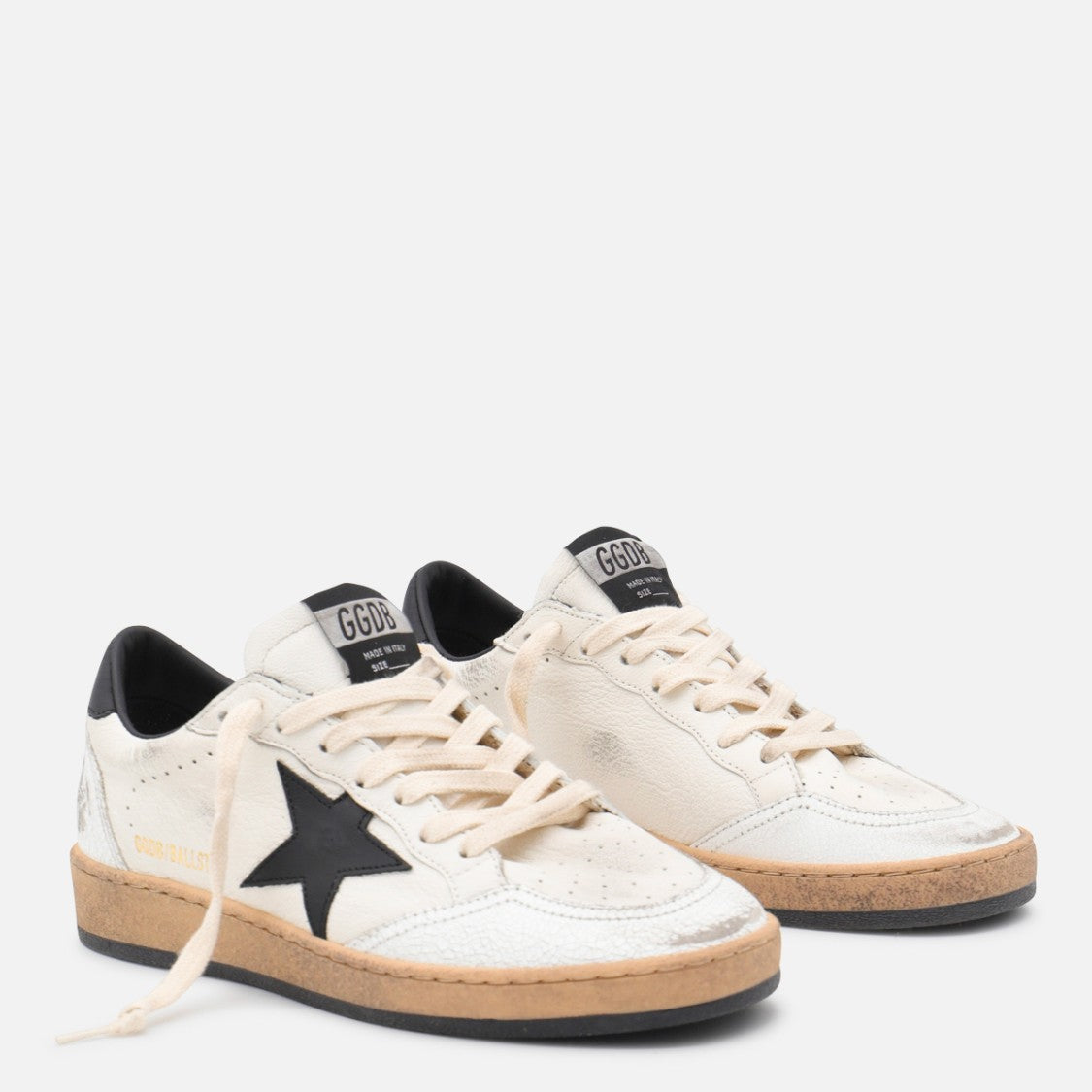 Golden Goose Vintage-Inspired White Sneakers