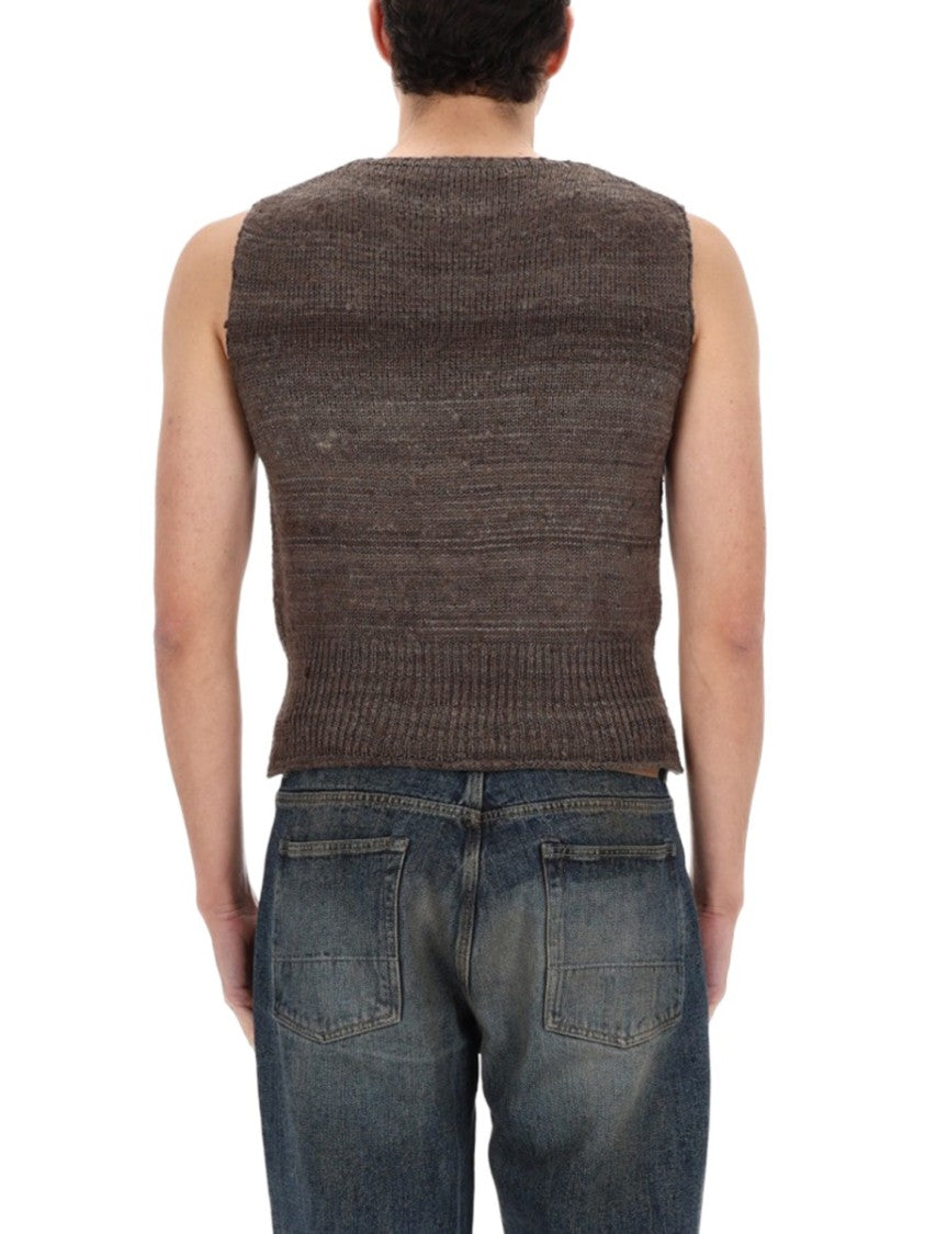 Our Legacy Pleaser Silk Textured Knit Tank Top