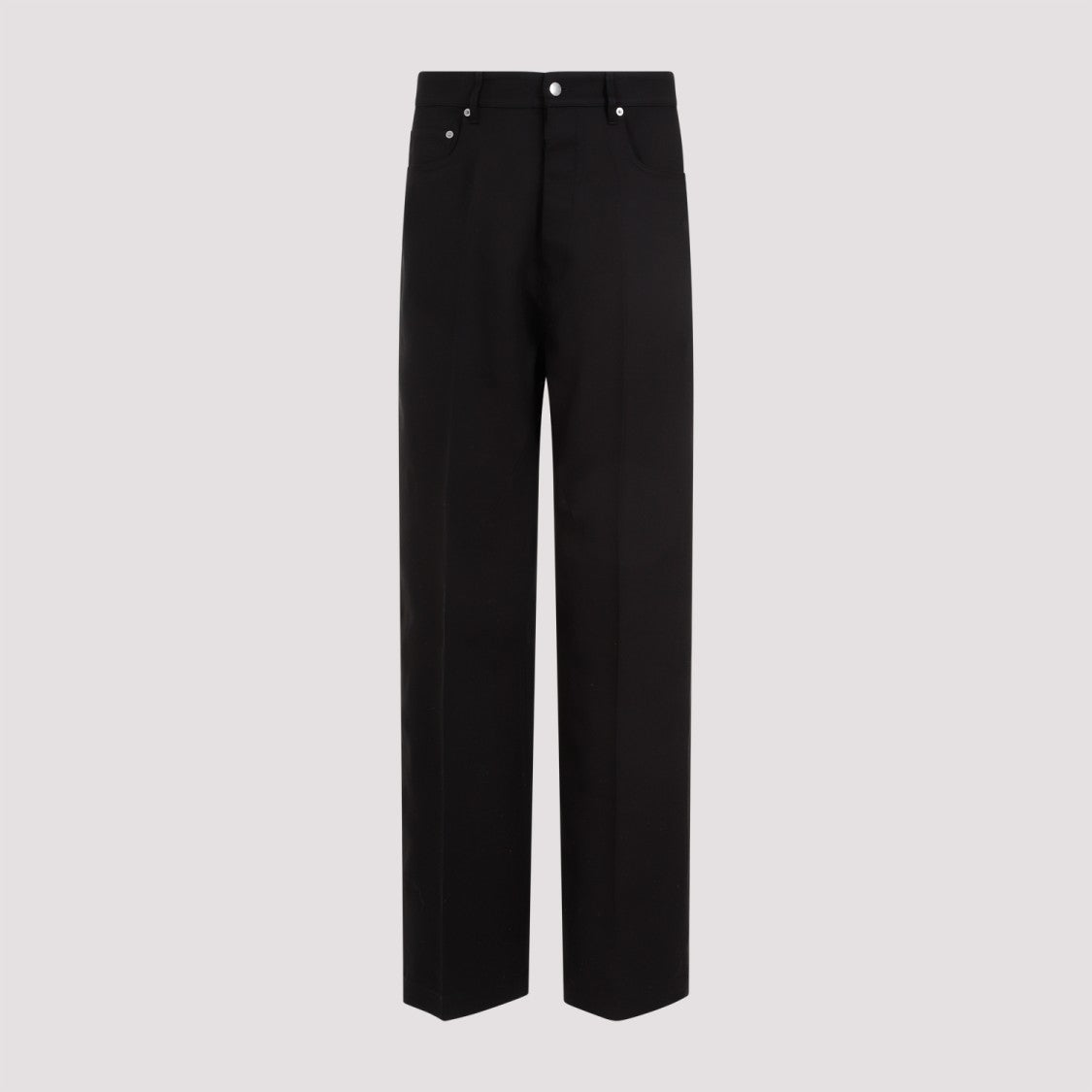 Rick Owens Geth Black Silk Wool Jeans