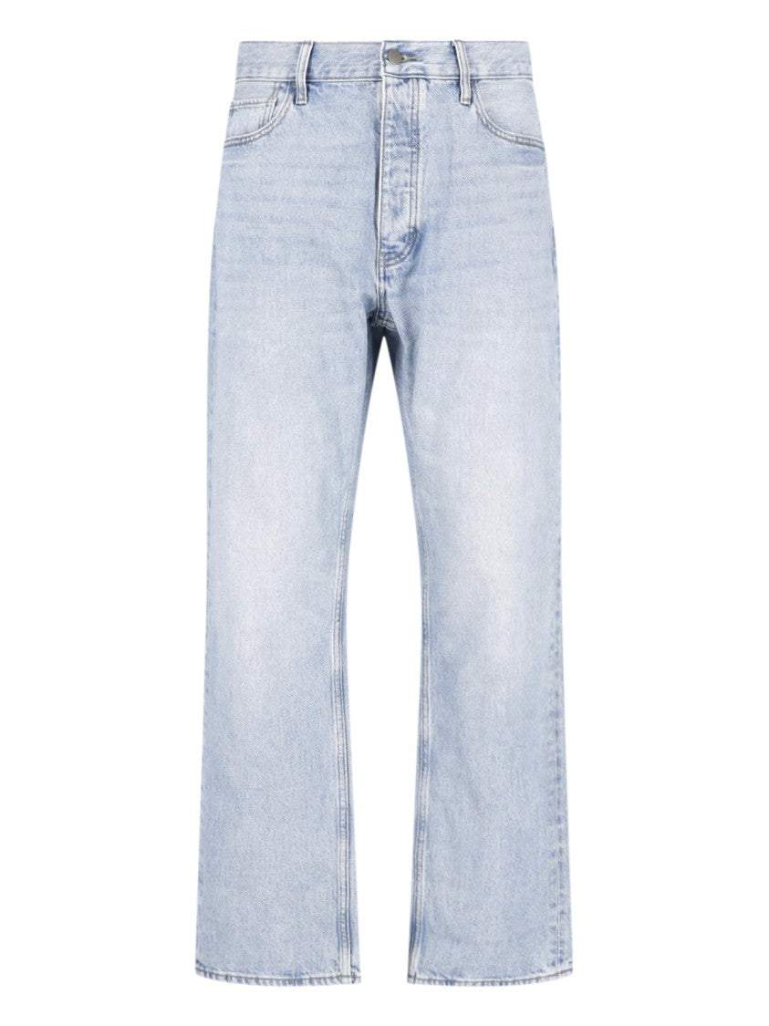 Fear Of God Essentials Light Wash Denim Jeans With Straight-Leg Cut