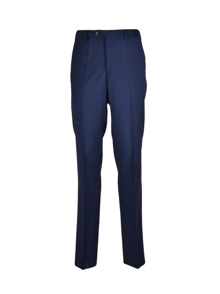 Pal Zileri Straight-Leg Wool Trouser - Blue