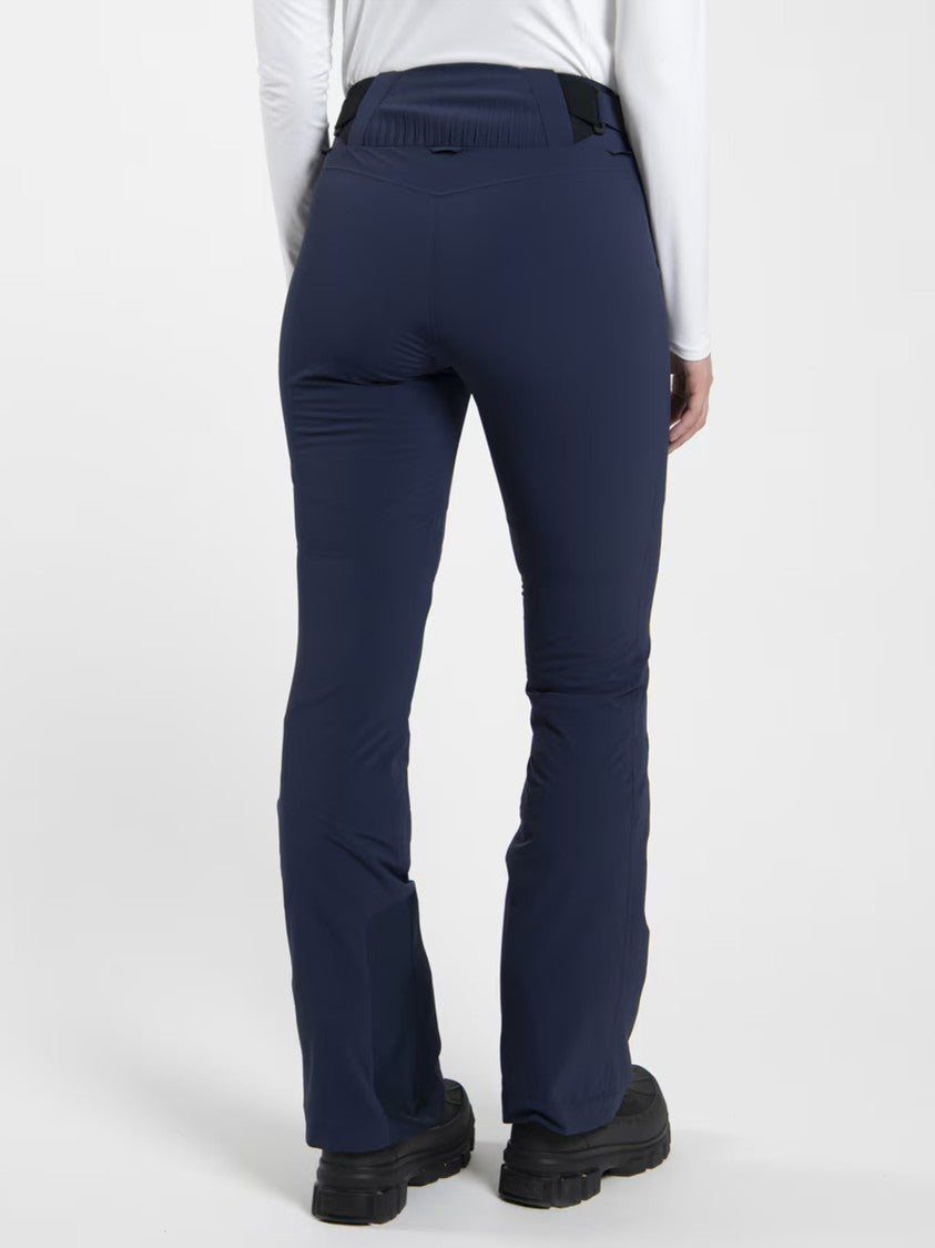 Kjus Fitted Blue Pants With Flare Hem And Practical Pockets