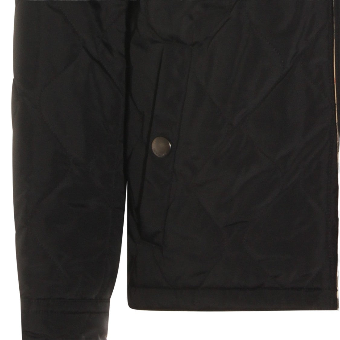 Burberry Quilted Black Jacket With Classic Collar