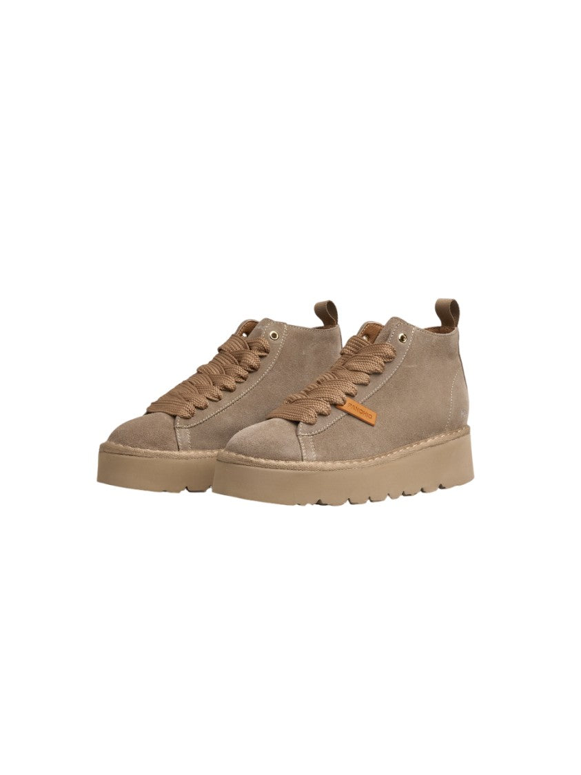 Panchic Walnut Brown Suede Sneakers