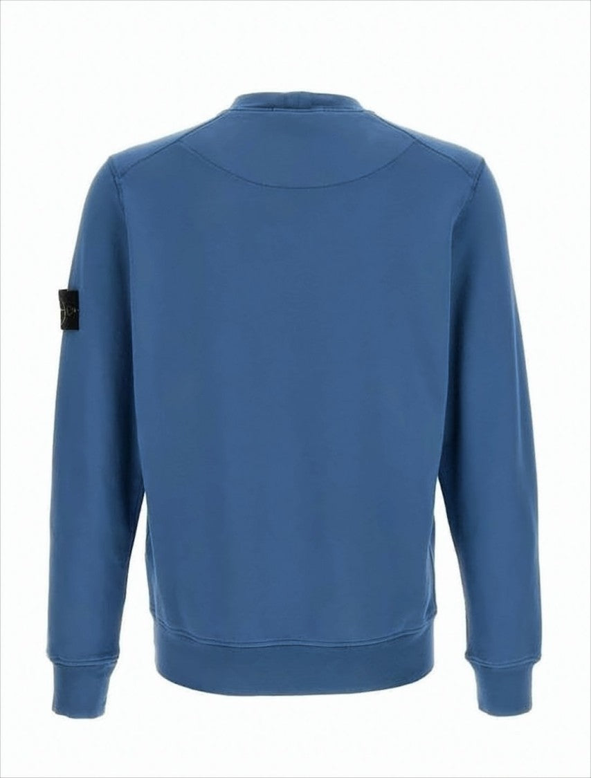 Stone Island Organic Cotton Fleece Crewneck Sweatshirt