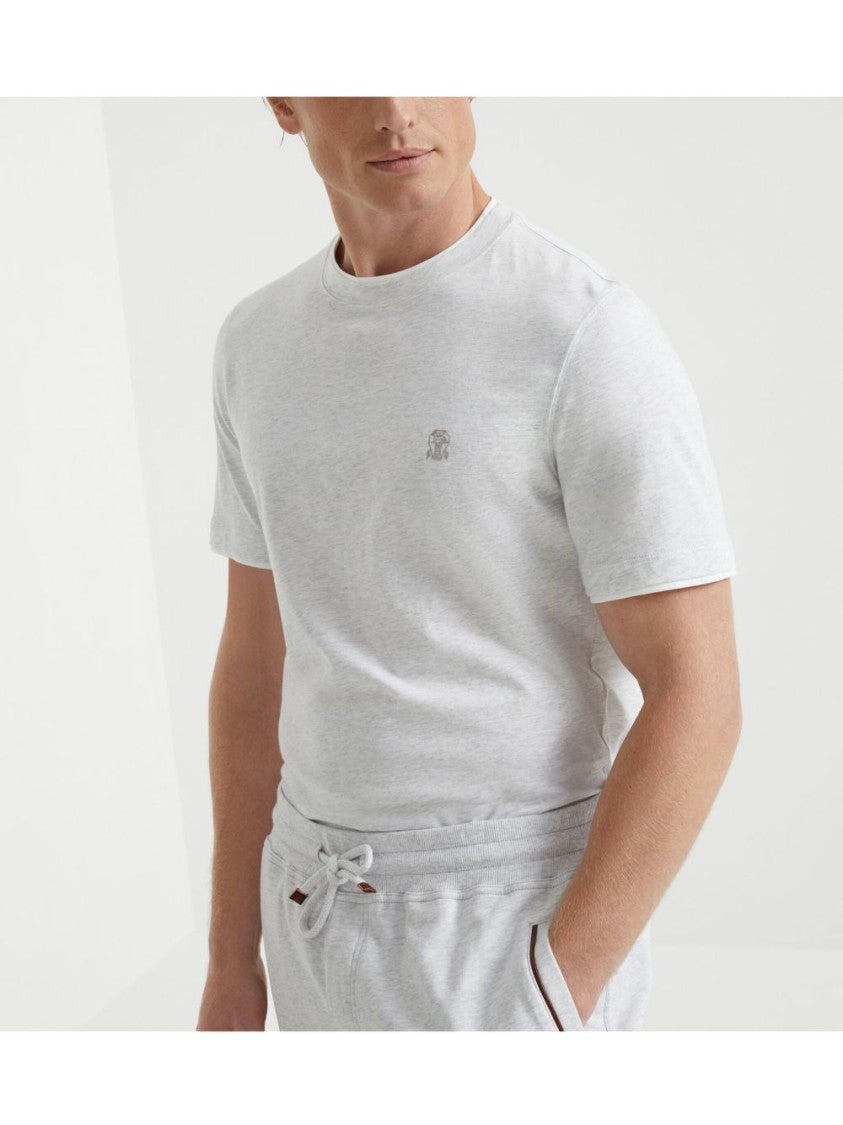 Brunello Cucinelli Light Grey T-Shirt