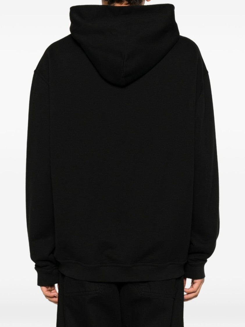 Maison Margiela Black Upside-Down Logo Hoodie