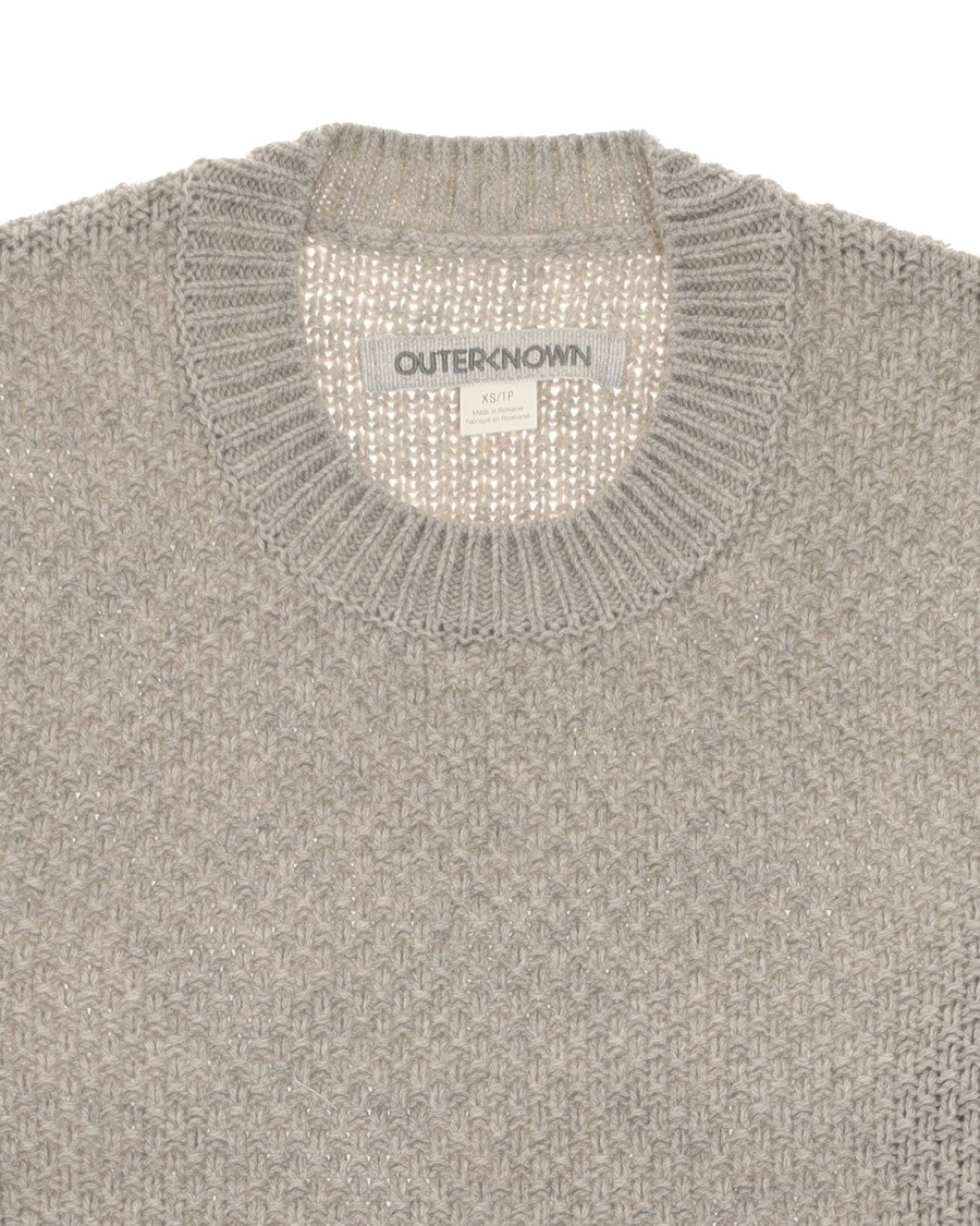 Outerknown Slim-Fit Crew Sweater In Distinctive Moss Stitch