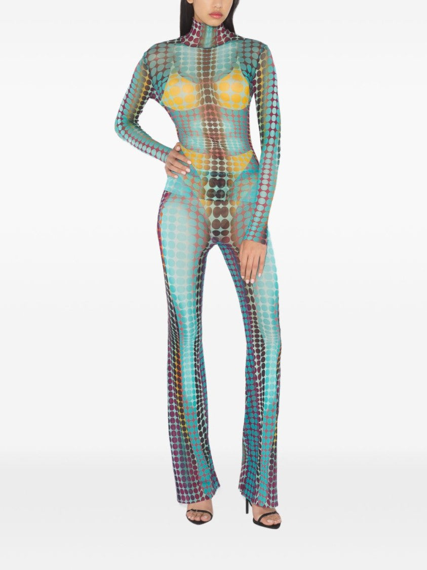 Jean Paul Gaultier Multicolour Silk And Nylon Casual Top
