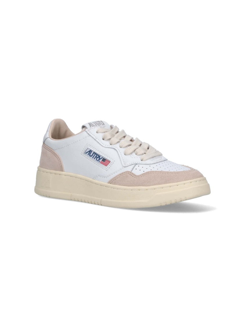 Autry White Medalist Rounded Toe Sneakers