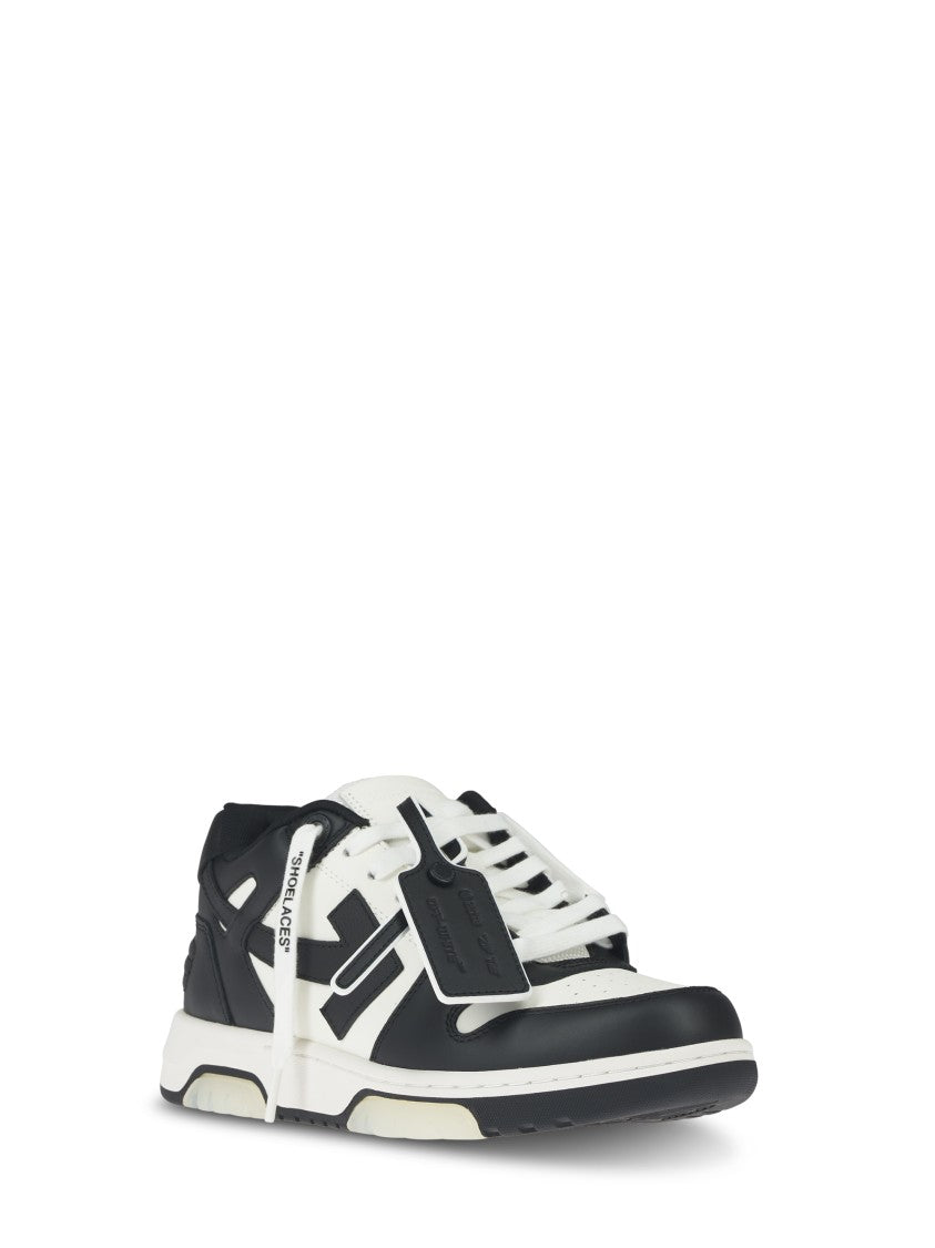 Off-White Low-Top Bold Calf Leather Sneakers