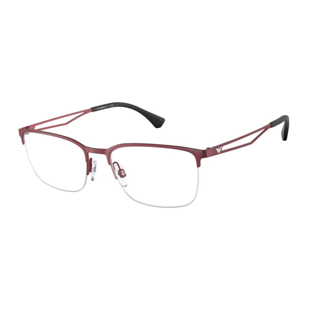 Emporio Armani 1116 Vista Rectangular Frame Eyeglasses With Openwork Temples