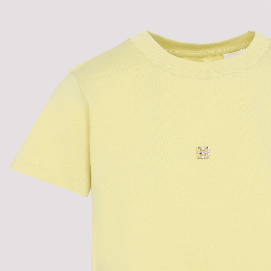 Givenchy Pale Yellow Cotton Back Bow T-Shirt