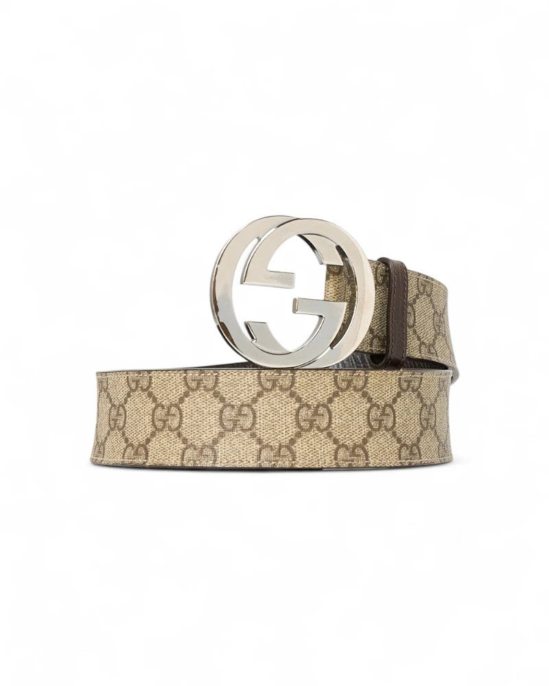 Gucci Interlocking Gg Supreme Canvas Belt