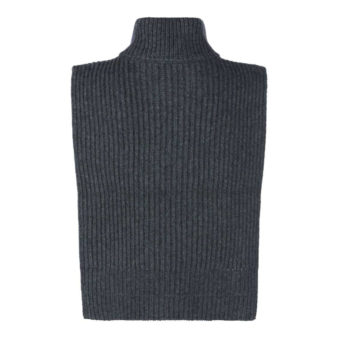 Mm6 By Maison Margiela Dark Grey Melange Wool Stole Vest Sweater